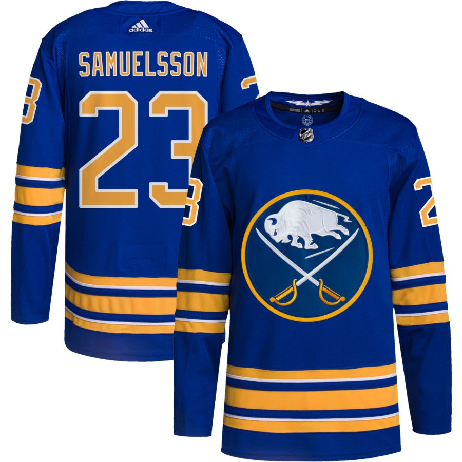 Mattias Samuelsson Buffalo Sabres Home Authentic Pro Jersey - Royal