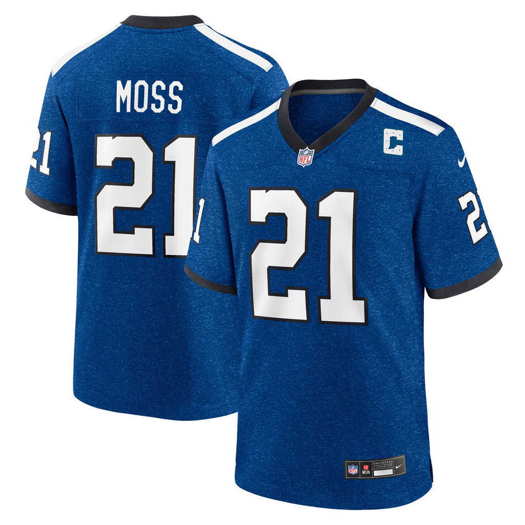 Zack Moss Indianapolis Colts Indiana Nights Alternate Game Jersey - Royal