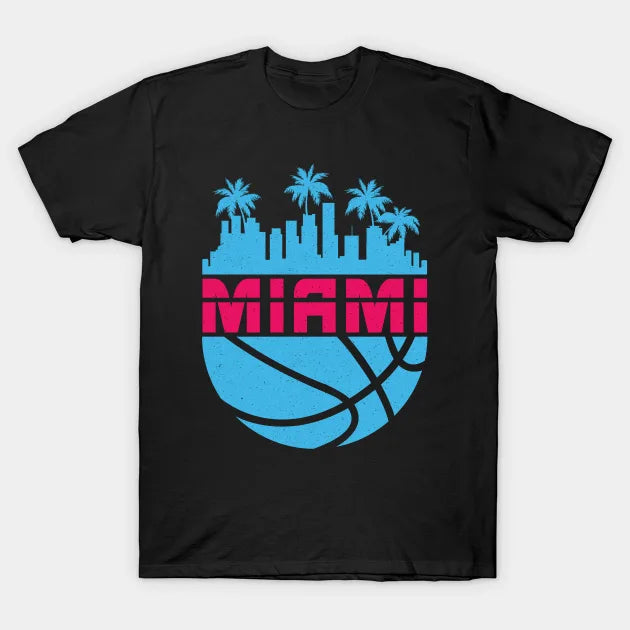 80'S Miami Vice Basketball T-Shirt