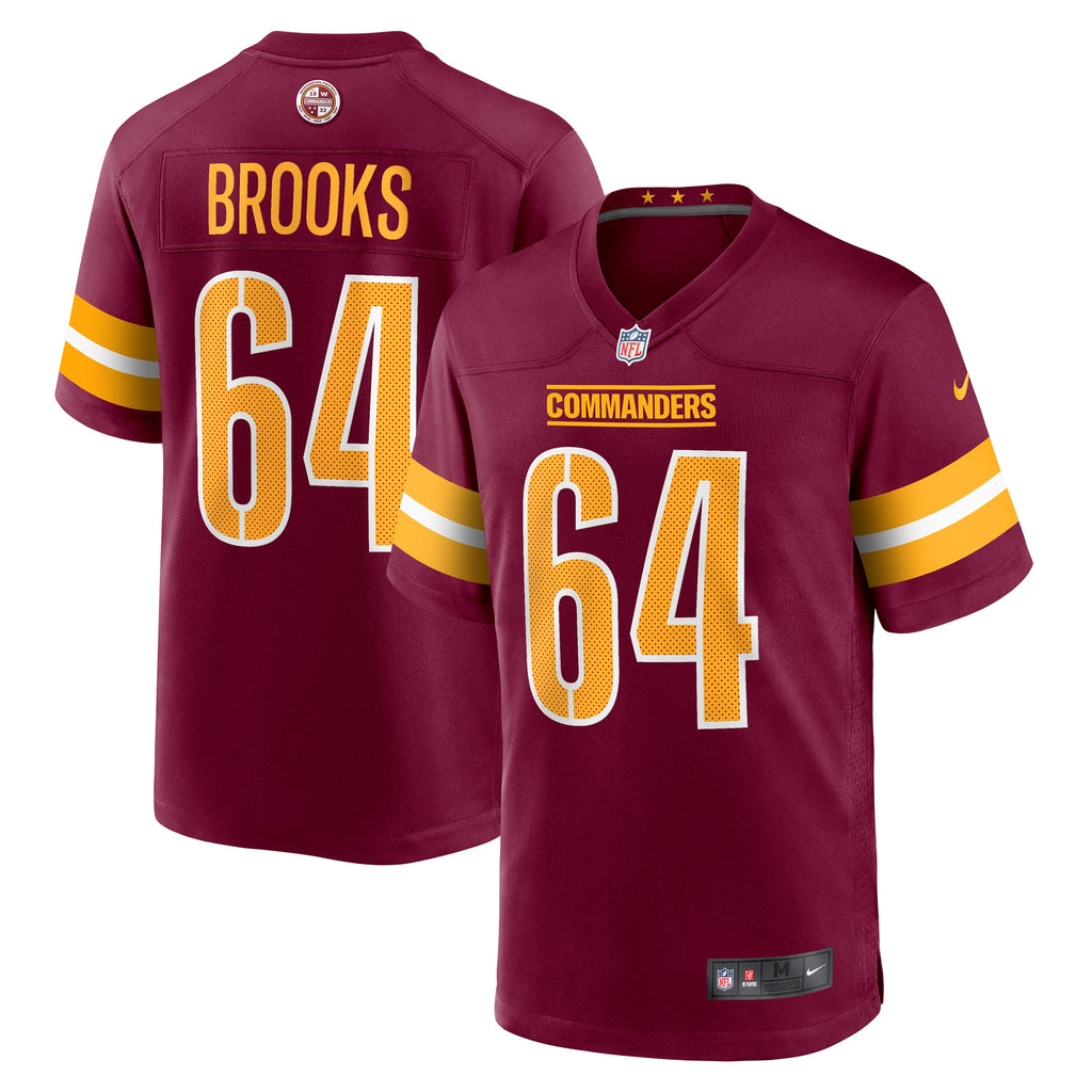 Mason Brooks Washington Commanders Team Game Jersey - Burgundy