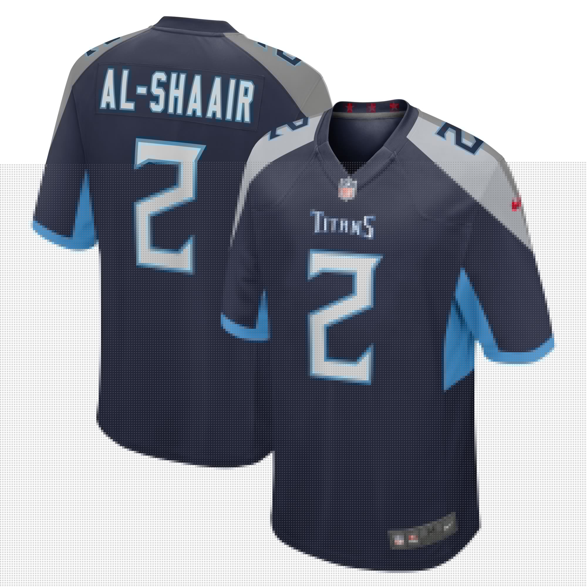 Azeez Al-Shaair Tennessee Titans Team Game Jersey - Navy