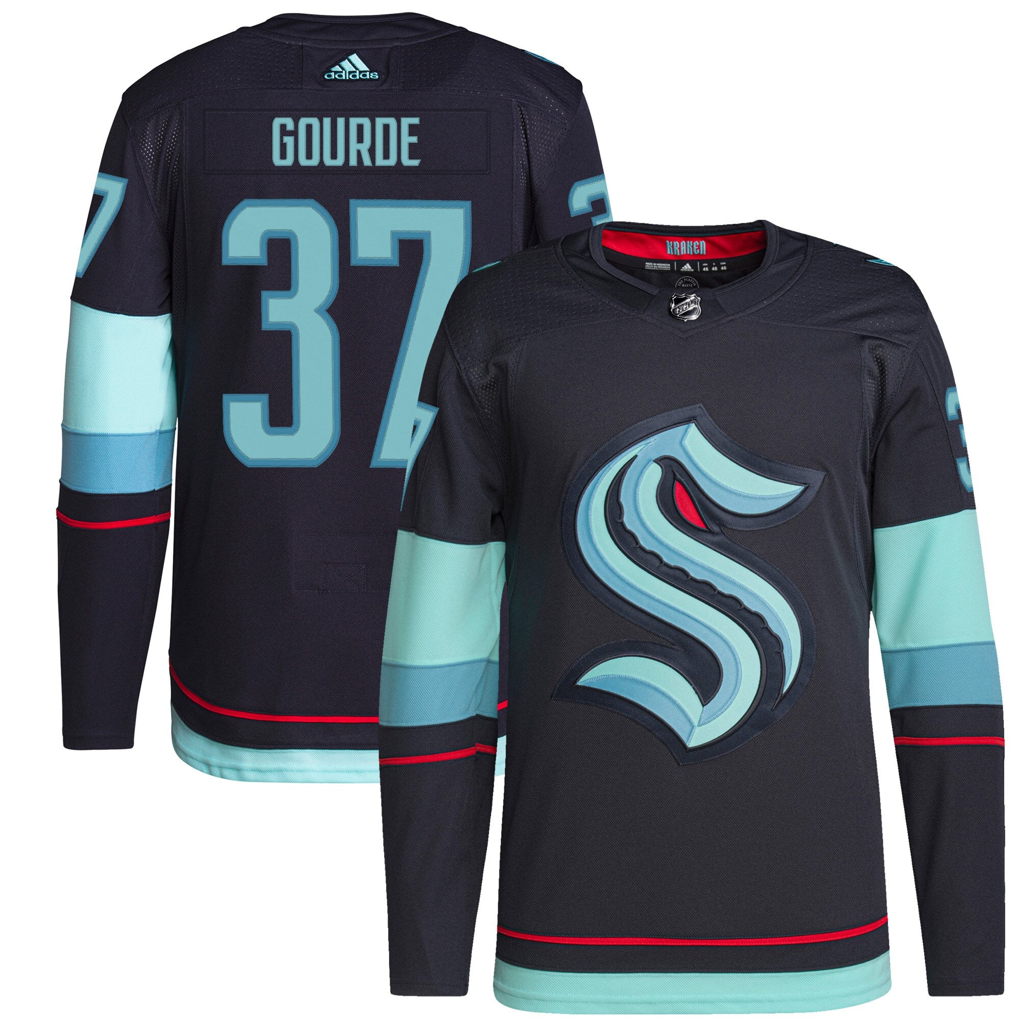 Yanni Gourde Seattle Kraken Home Authentic Primegreen Player Jersey - Navy
