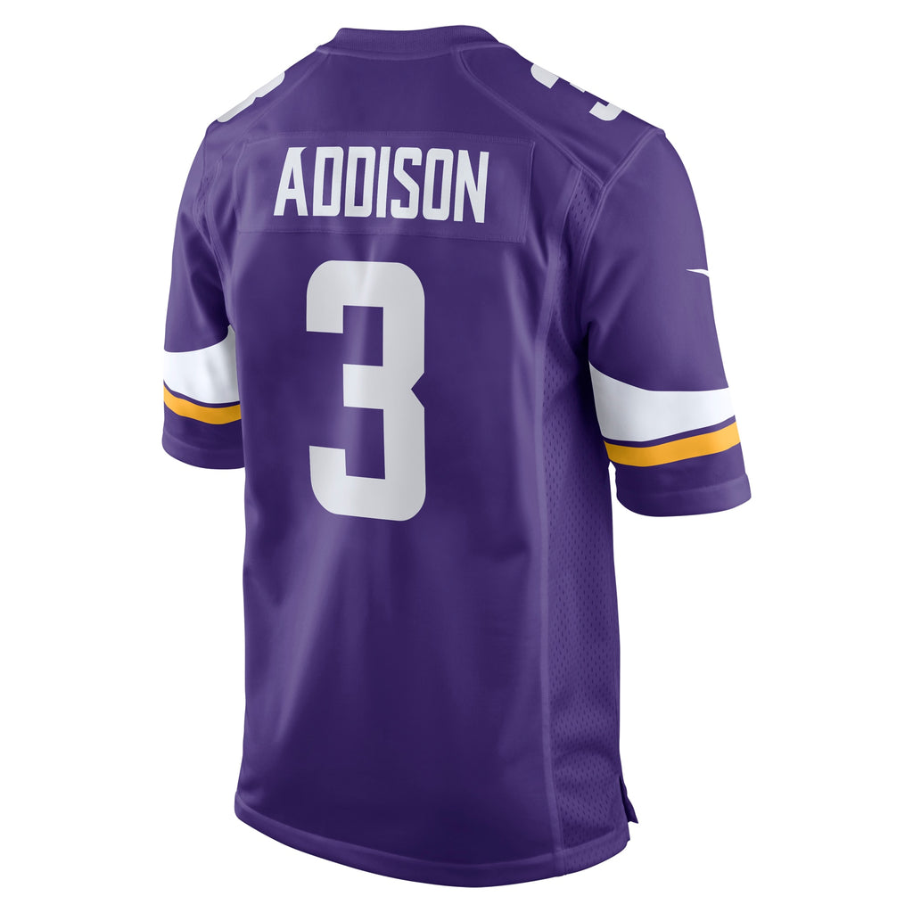 Jordans Addison Minnesota Vikings 2023 NFL Draft First Round Pick Game Jersey - Purple