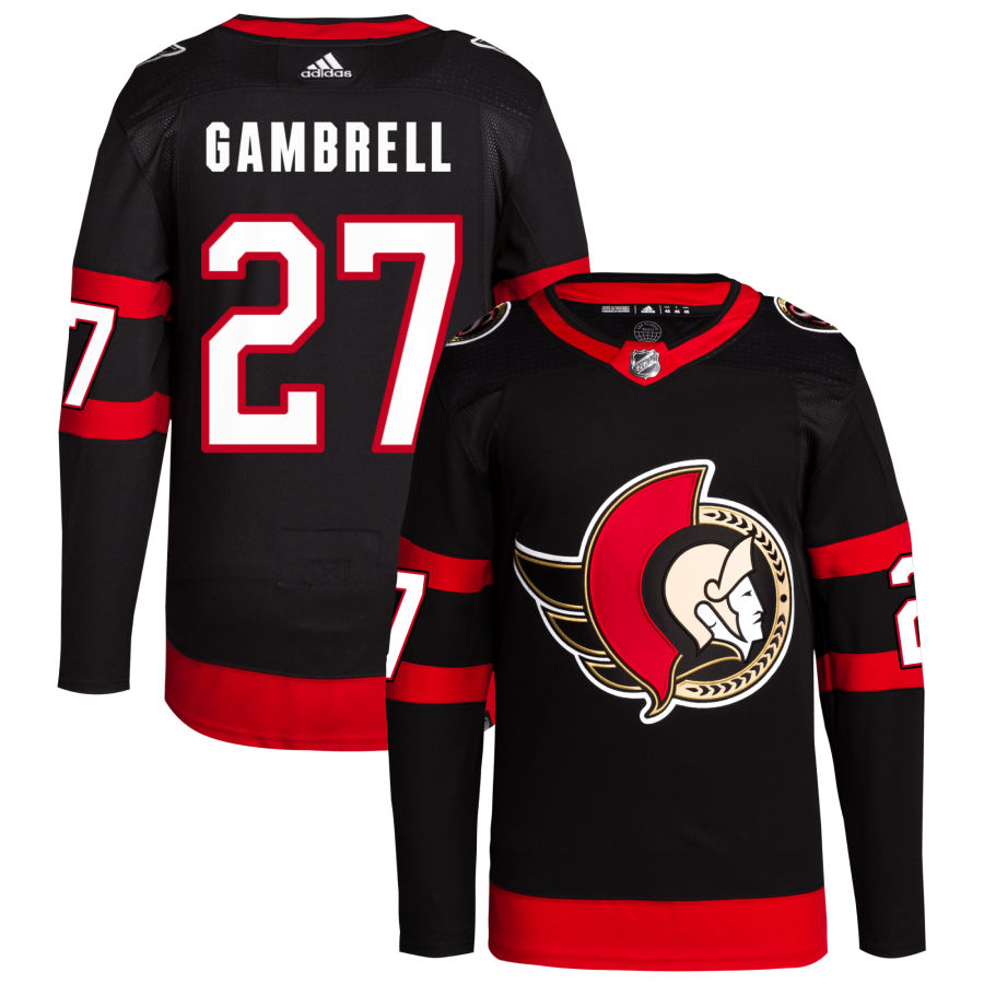 Dylan Gambrell Ottawa Senators Home Primegreen Authentic Pro Jersey - Black