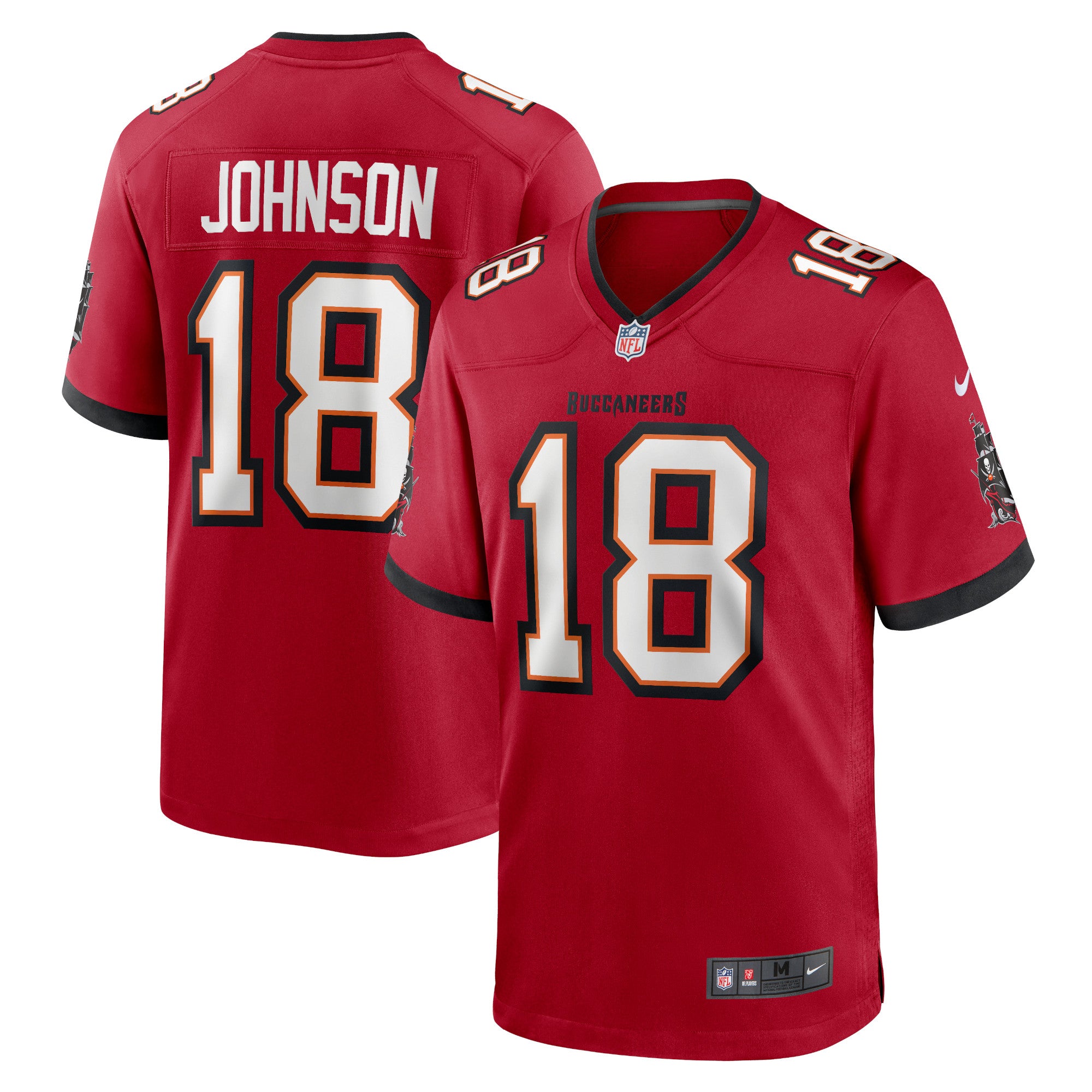 Tyler Johnson Tampa Bay Buccaneers Home Game Player Jersey - Red