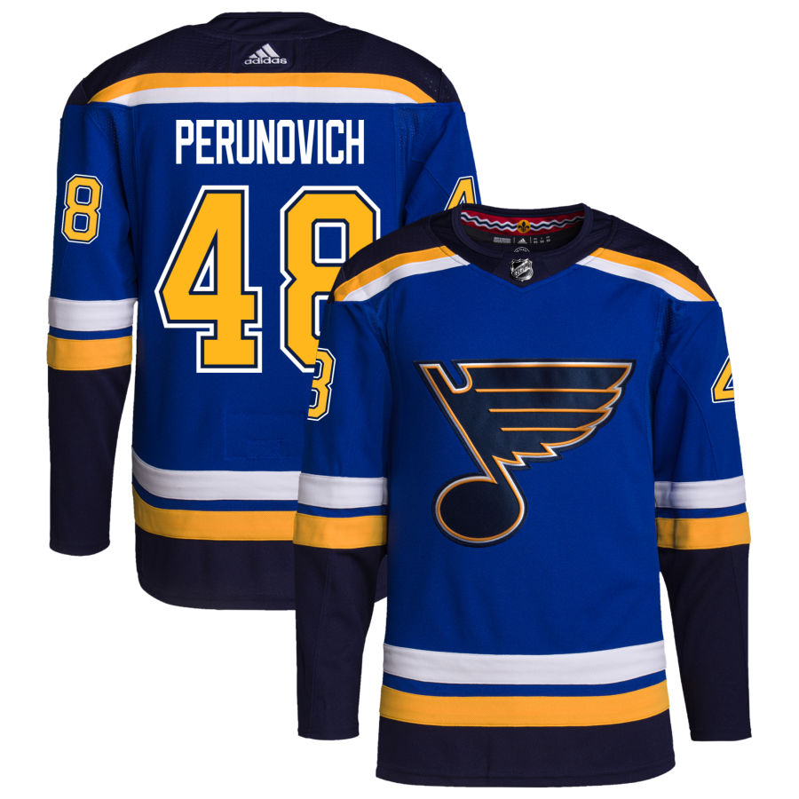 Scott Perunovich St. Louis Blues Home Authentic Pro Jersey - Royal