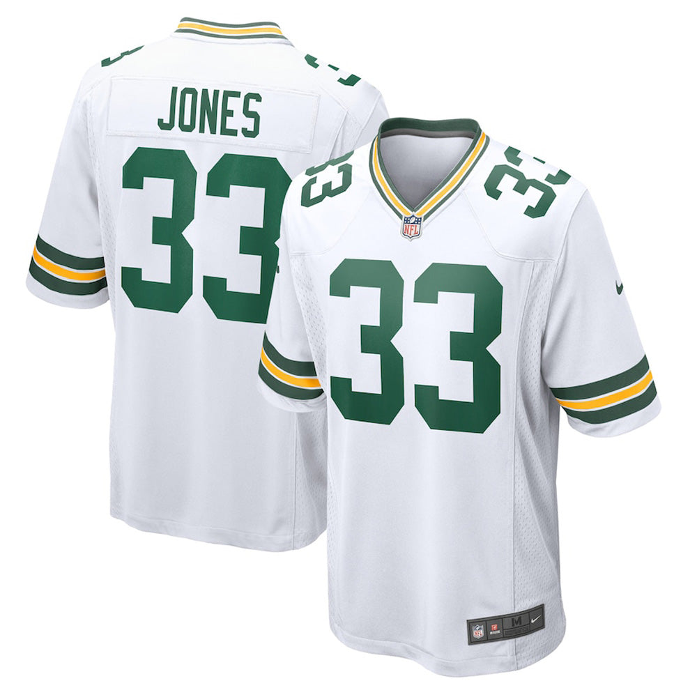 Men's Green Bay Packers Aaron Jones Game Jersey - White