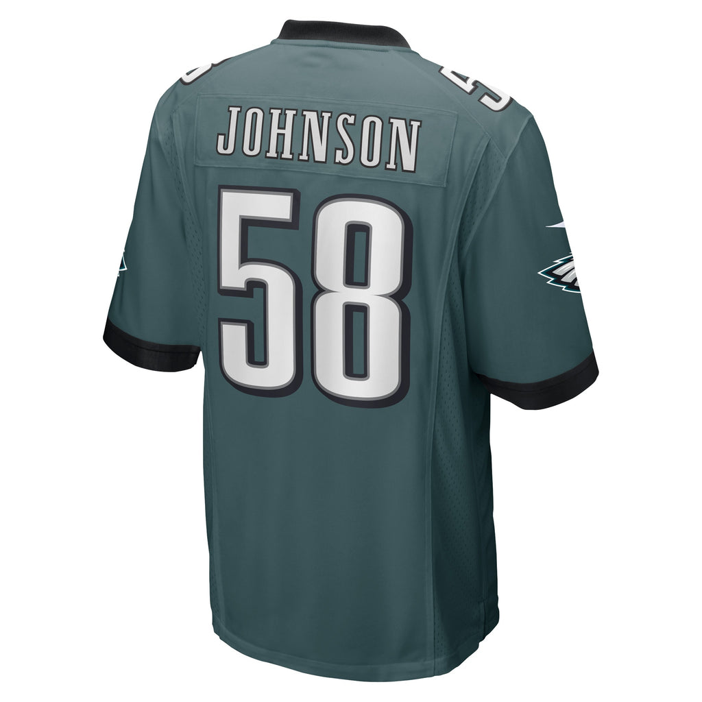 Kyron Johnson Philadelphia Eagles Game Player Jersey - Midnight Green