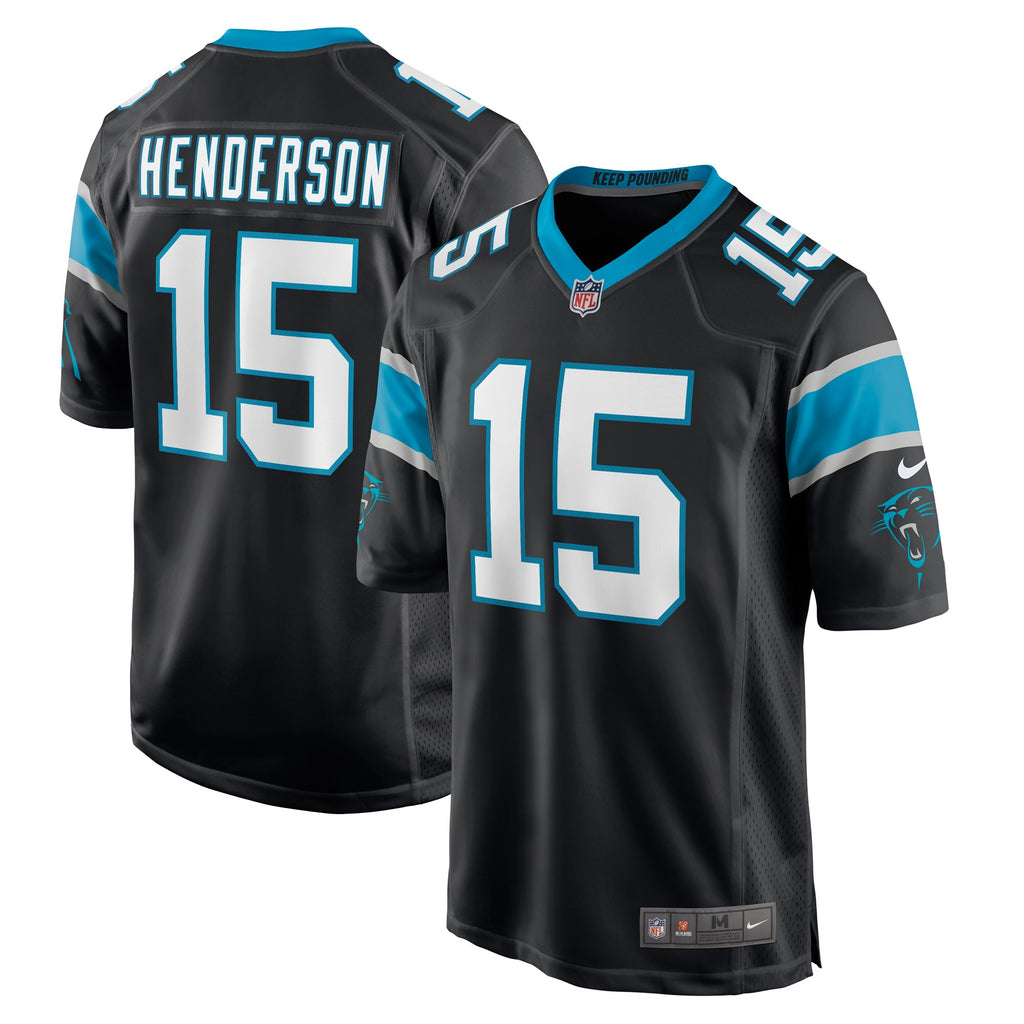 C.J. Henderson Carolina Panthers Game Jersey - Black