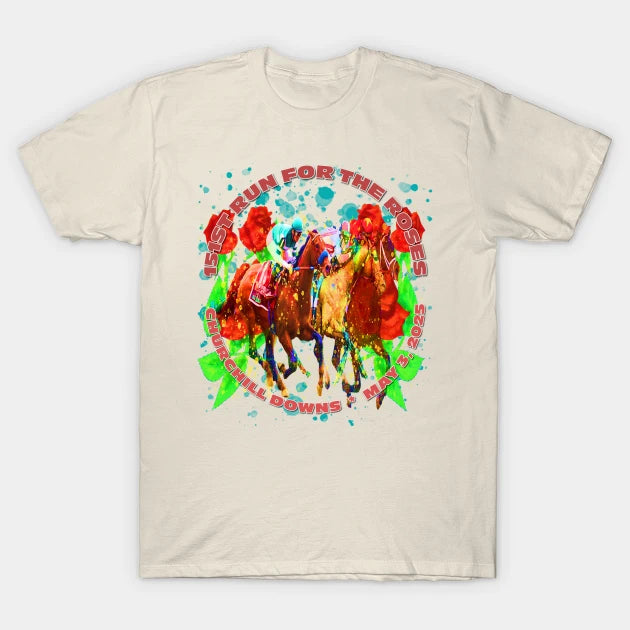151St Run For The Roses 2025 Horse Racing Design T-Shirt