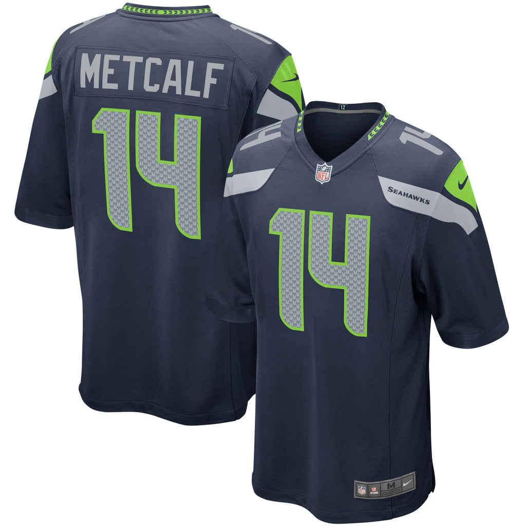 DK Metcalf Seattle Seahawks Game Player Jersey - College Navy