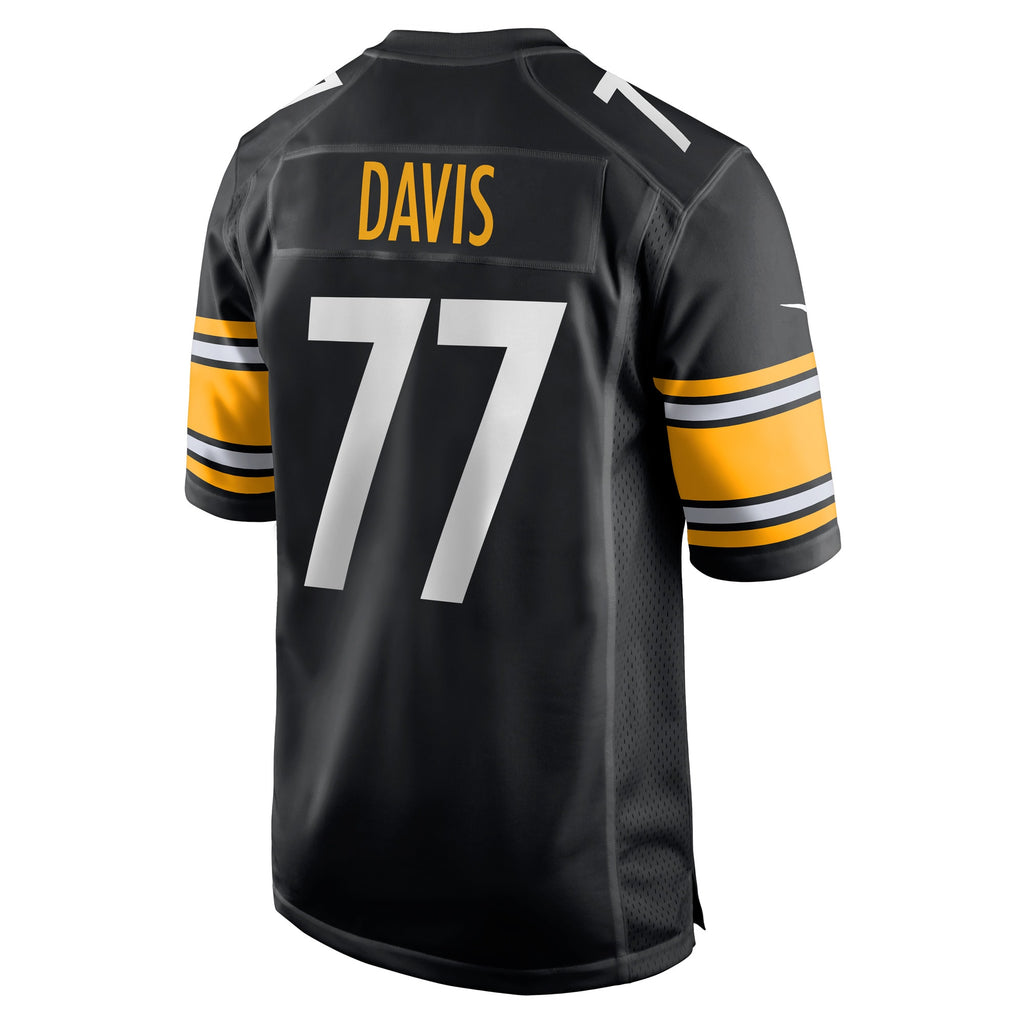 Jesse Davis Pittsburgh Steelers Game Player Jersey - Black