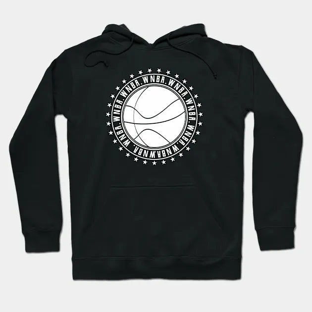 Wnba || Circle White | Logo Type || V7 Hoodie