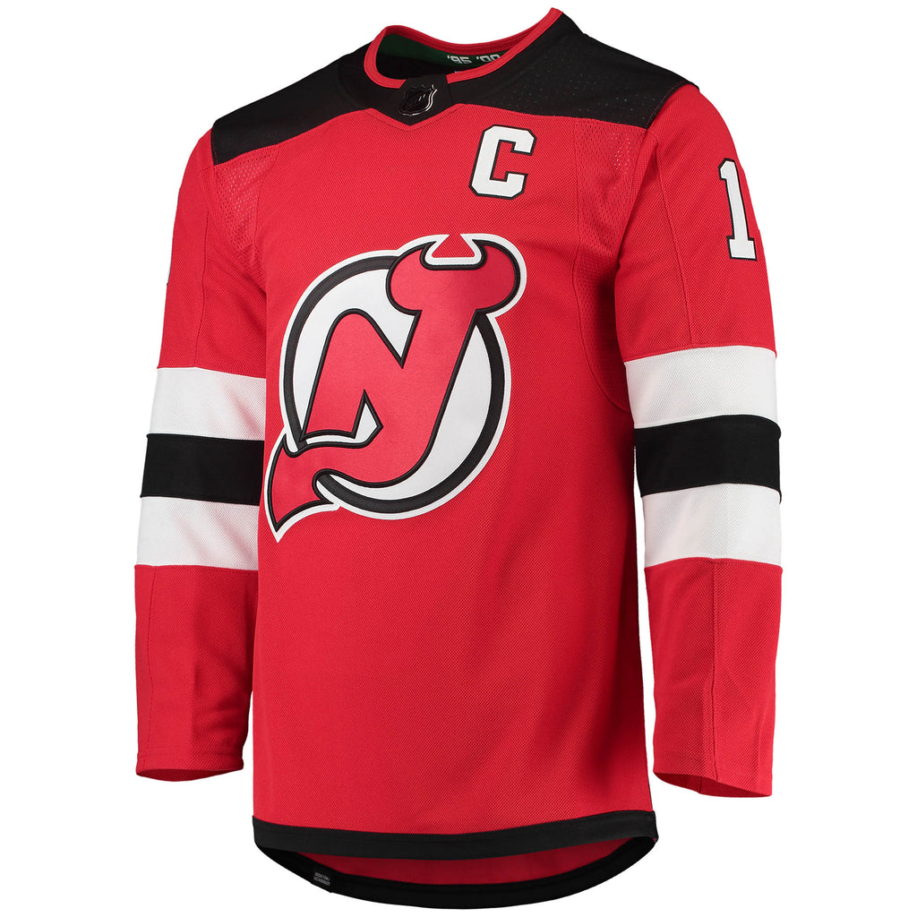 Nico Hischier New Jersey Devils Home Captain Patch Primegreen Authentic Pro Player Jersey - Red