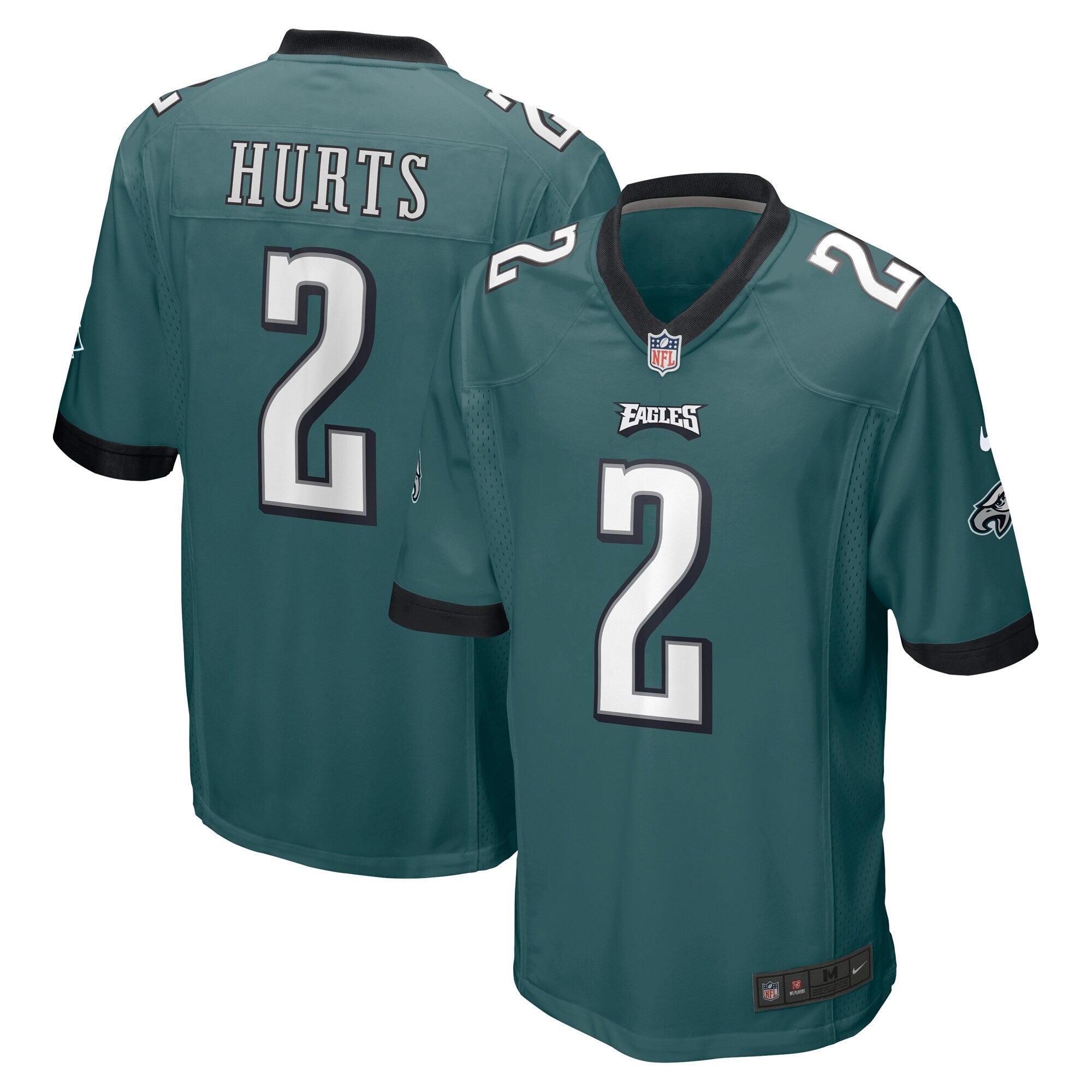 Jalen Hurts Philadelphia Eagles Game Player Jersey - Midnight Green