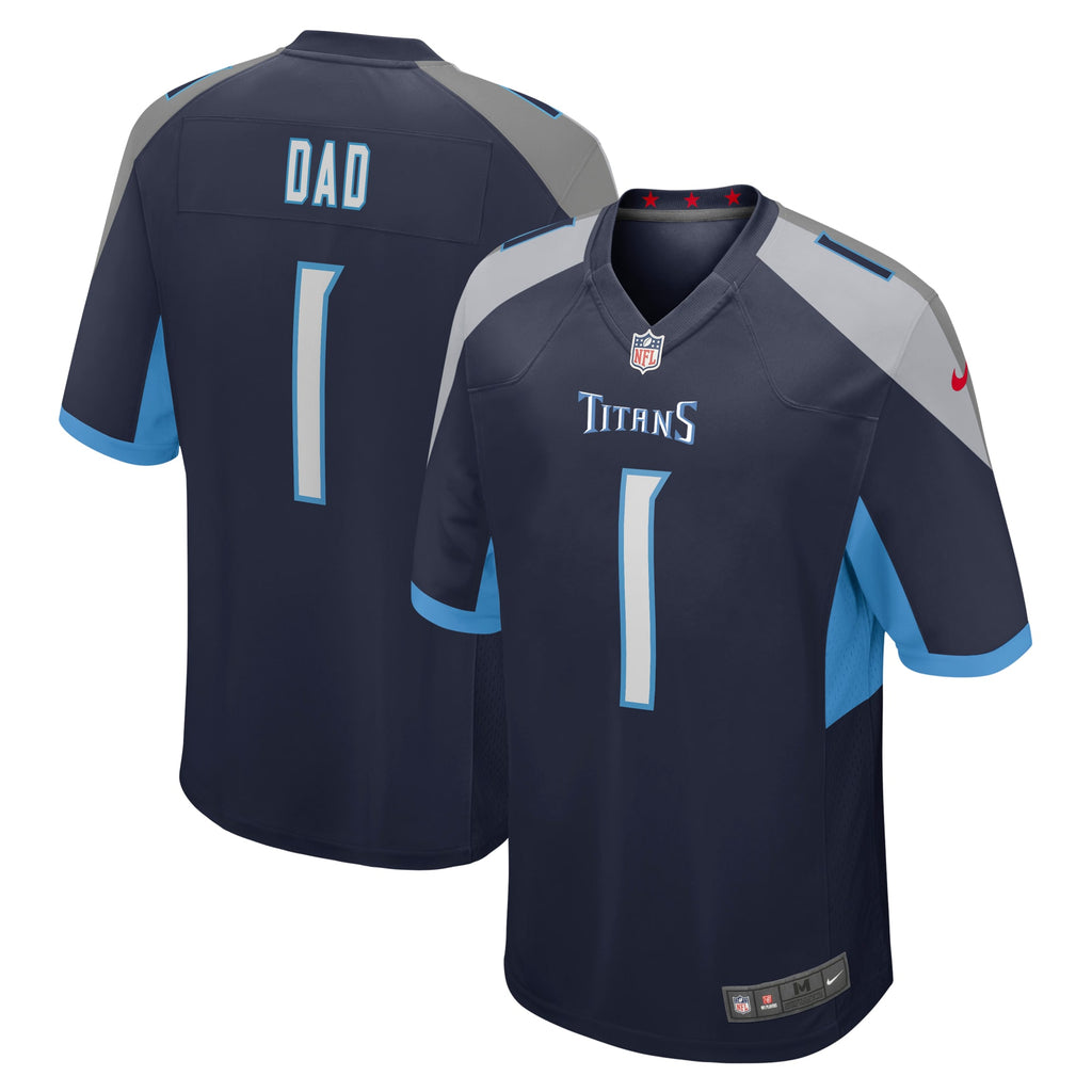 Number 1 Dad Tennessee Titans Game Jersey - Navy