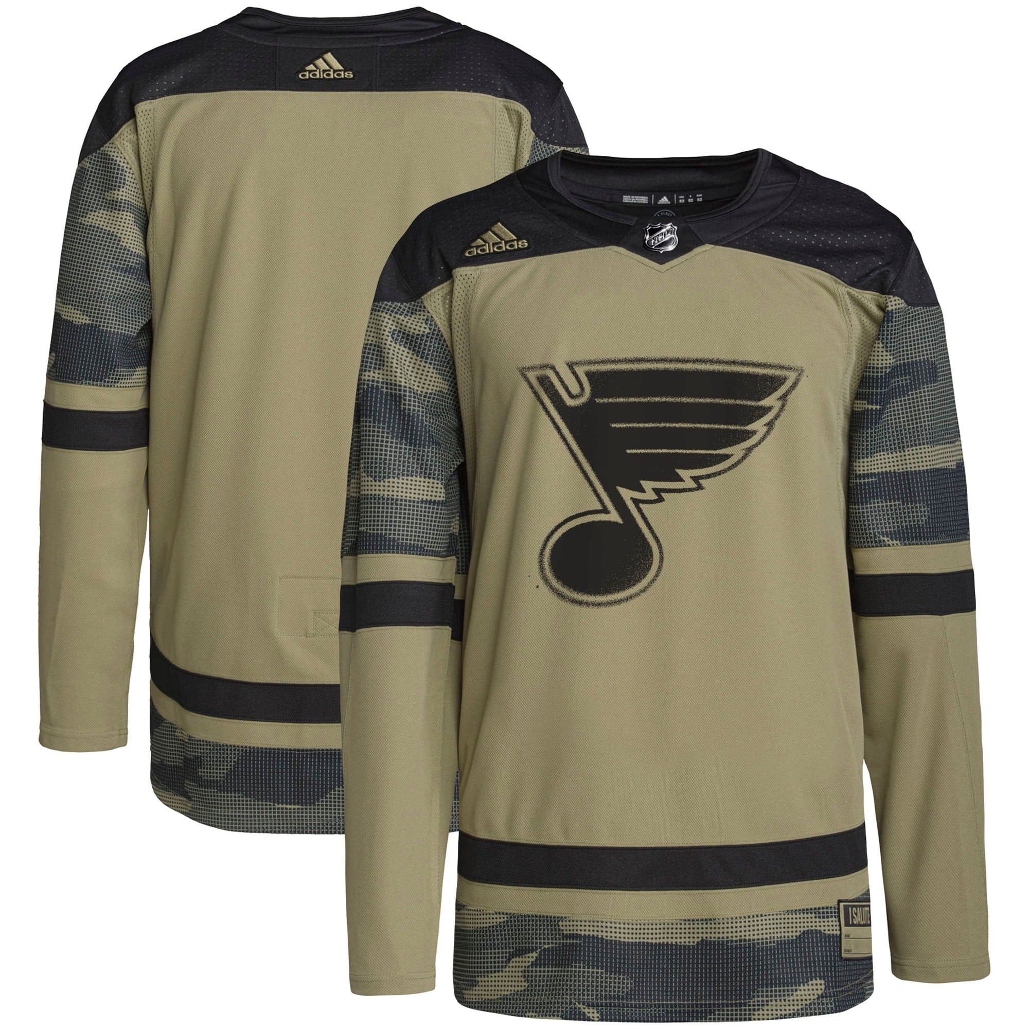 St. Louis Blues Military Appreciation Team Authentic Practice Jersey - Camo