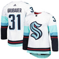 Philipp Grubauer Seattle Kraken Primegreen Authentic Pro Away Player Jersey - White