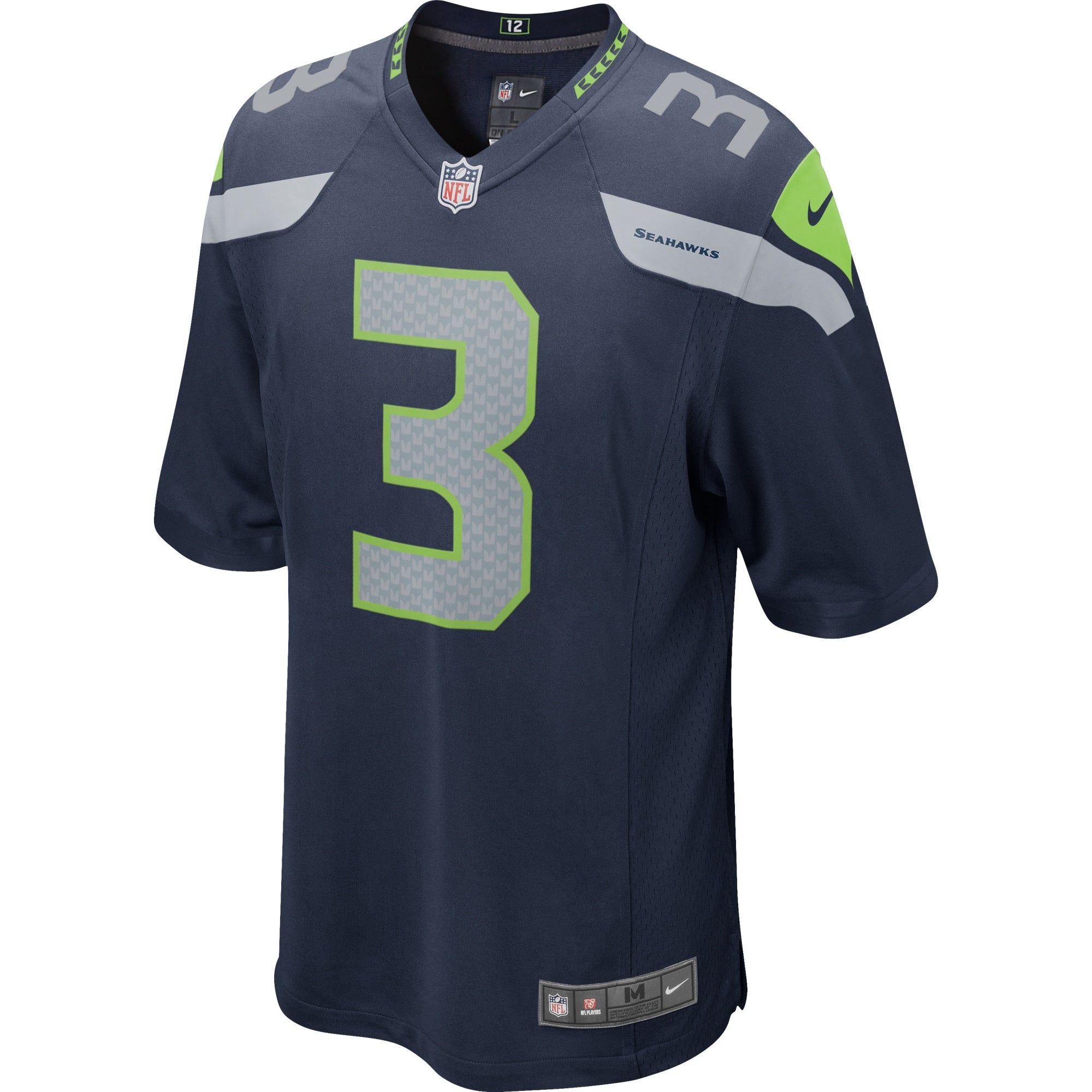 Russell Wilson Seattle Seahawks Game Jersey - College Navy