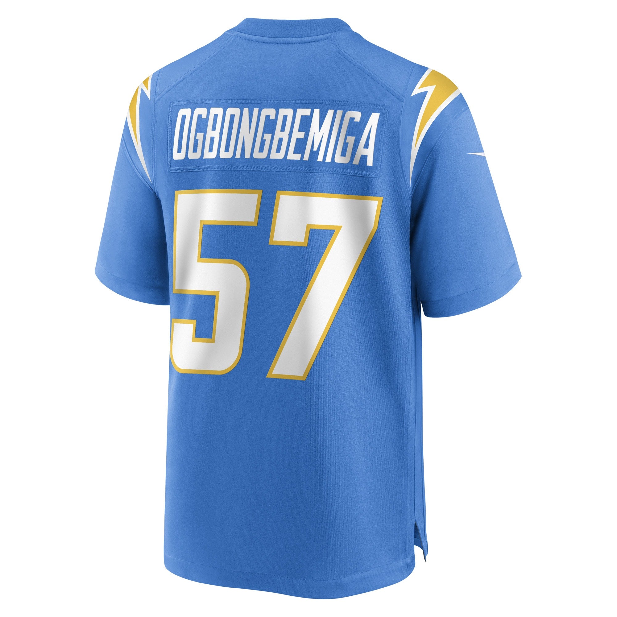 Amen Ogbongbemiga Los Angeles Chargers Game Player Jersey - Powder Blue