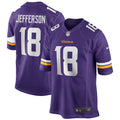 Justin Jefferson Minnesota Vikings Player Game Jersey - Purple