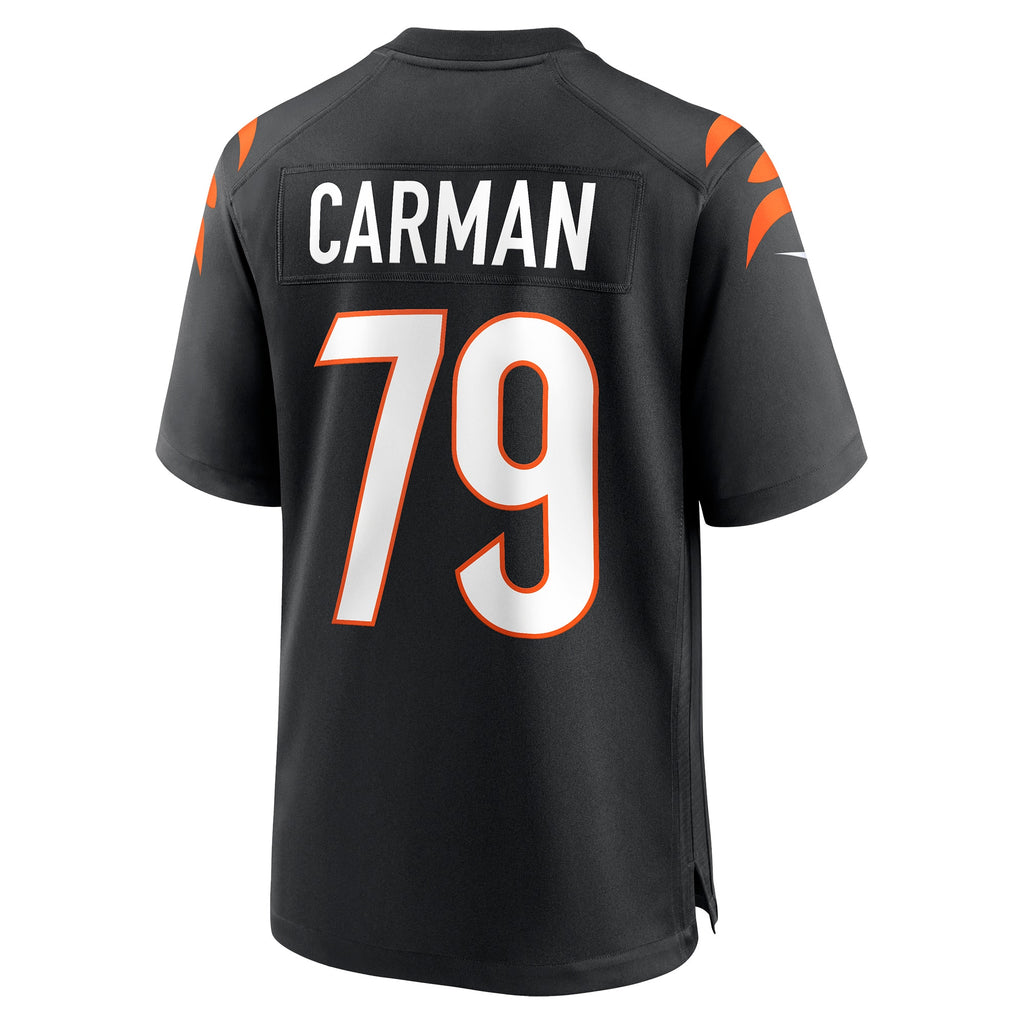 Jackson Carman Cincinnati Bengals Game Jersey - Black