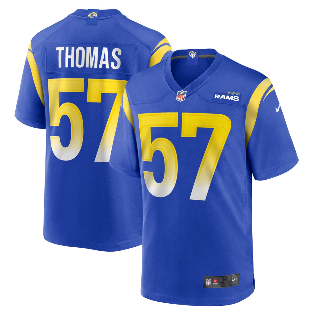 Zachary Thomas Los Angeles Rams Team Game Jersey - ?Royal