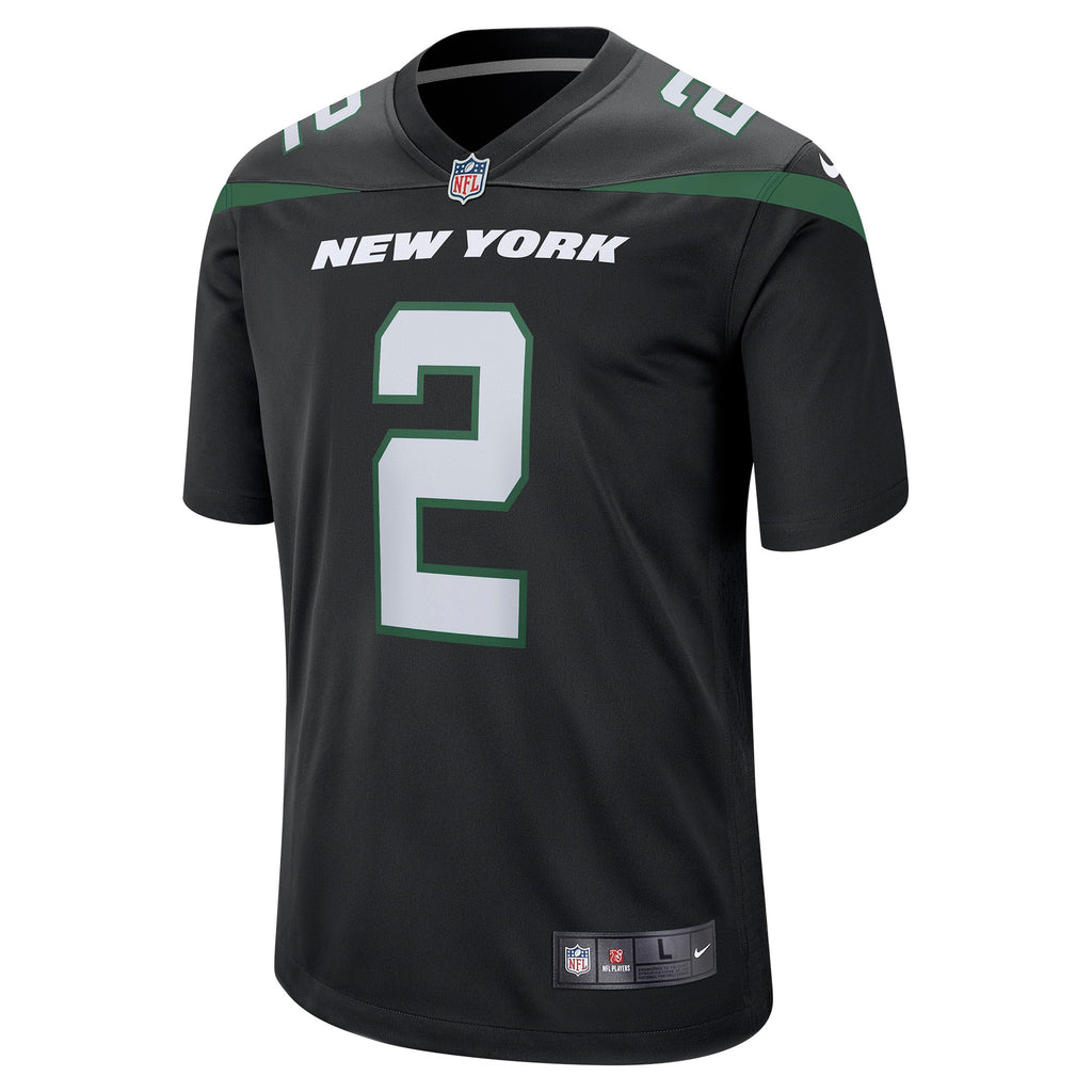 Zach Wilson New York Jets Game Jersey - Stealth Black