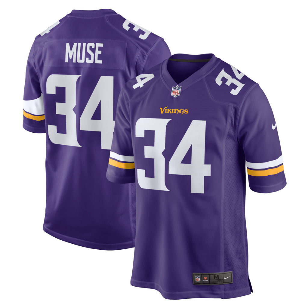 Nick Muse Minnesota Vikings Home Game Player Jersey - Purple