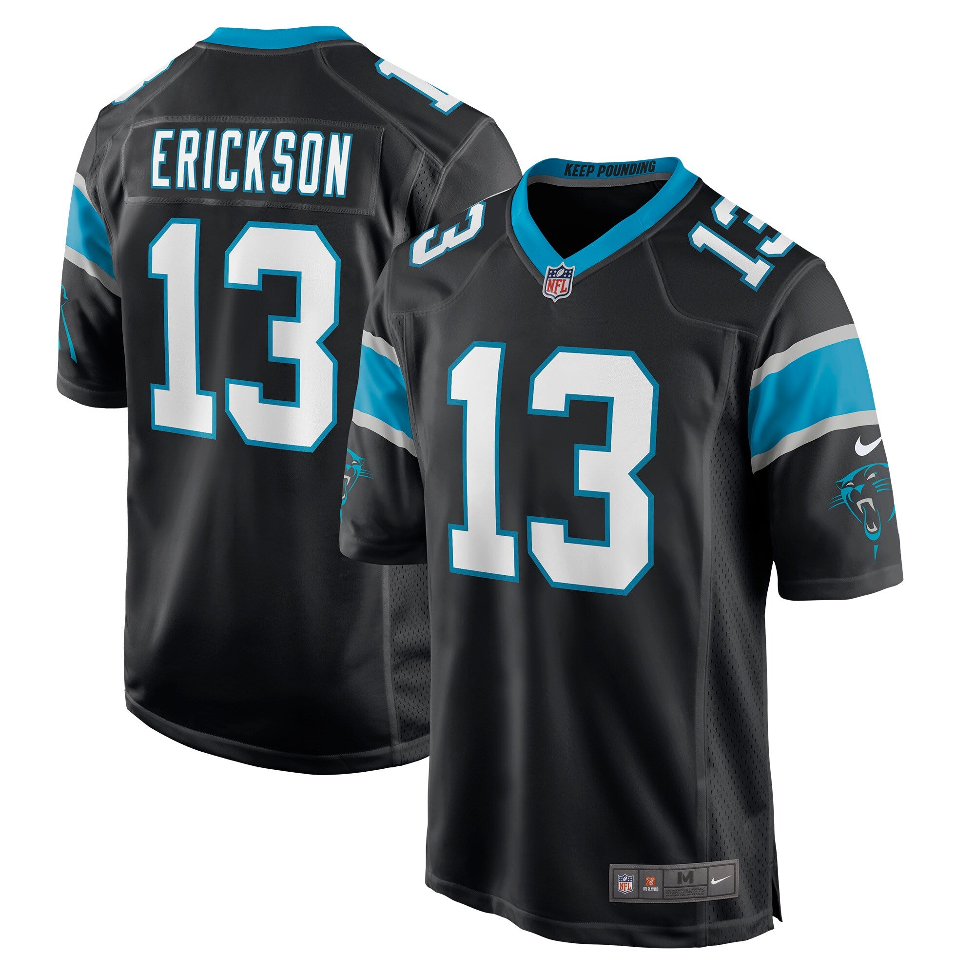 Alex Erickson Carolina Panthers Game Jersey - Black