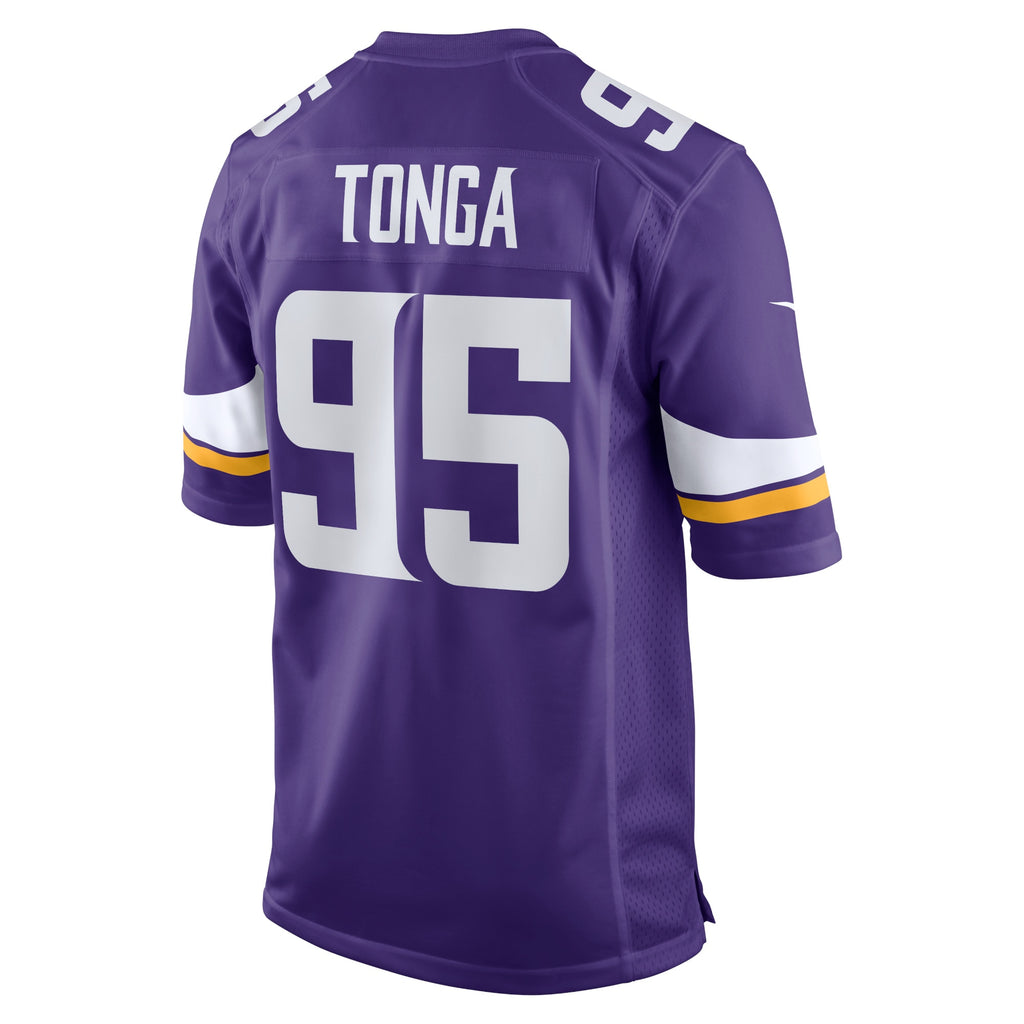 Khyiris Tonga Minnesota Vikings Home Game Player Jersey - Purple