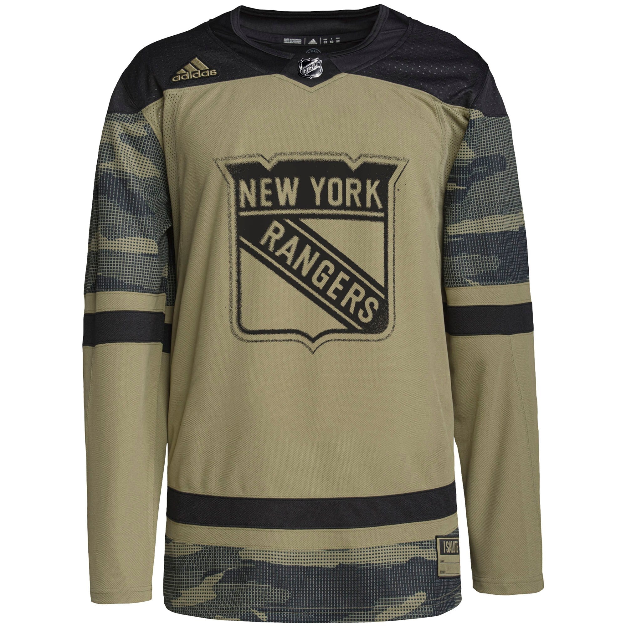New York Rangers Military Appreciation Team Authentic Practice Jersey - Camo