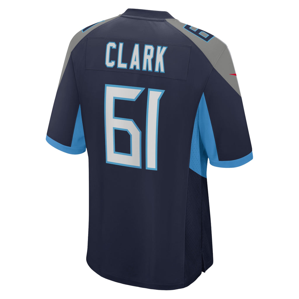 Le'Raven Clark Tennessee Titans Home Game Player Jersey - Navy