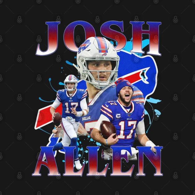 Josh Allen Retro Collage Hoodie