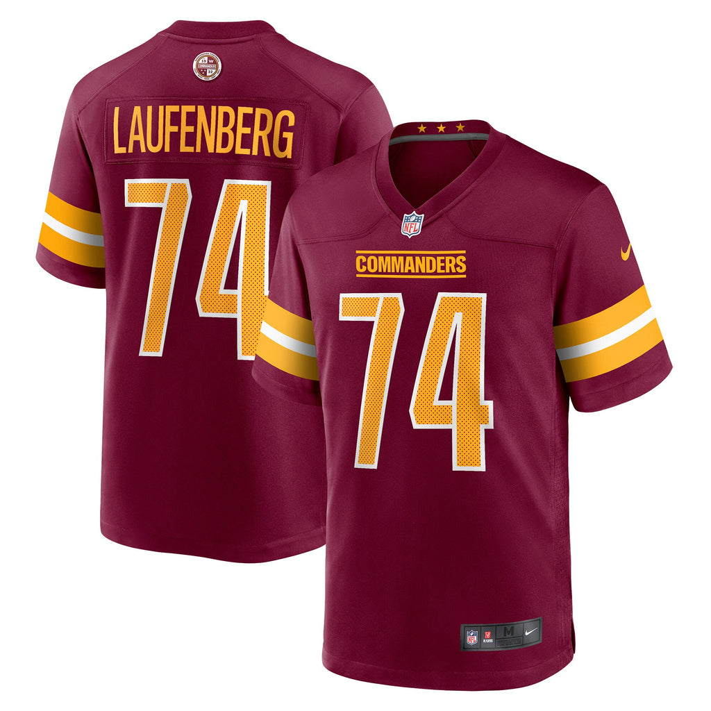 Nolan Laufenberg Washington Commanders Game Jersey - Burgundy