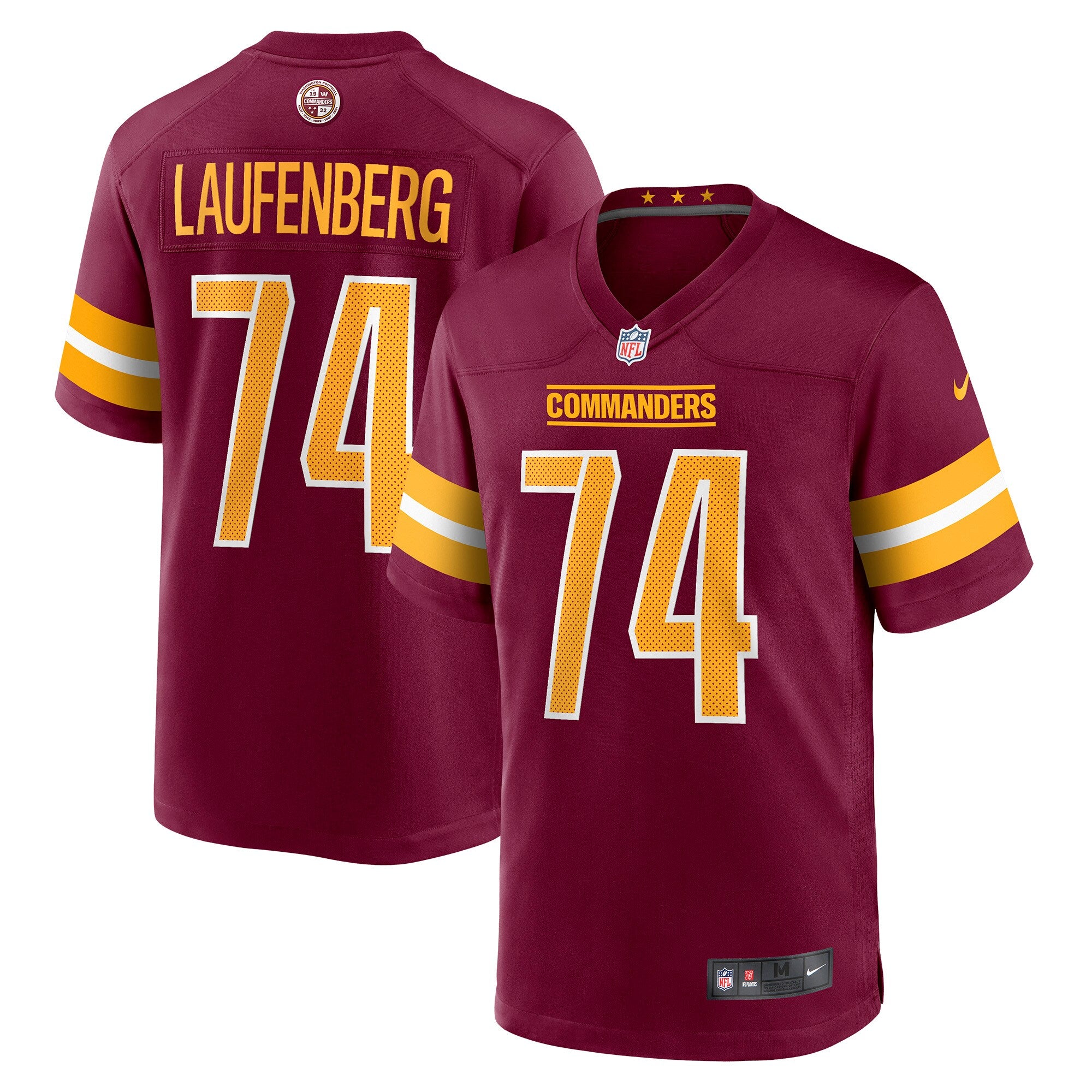 Nolan Laufenberg Washington Commanders Game Jersey - Burgundy