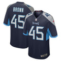Kyron Brown Tennessee Titans Home Game Player Jersey - Navy