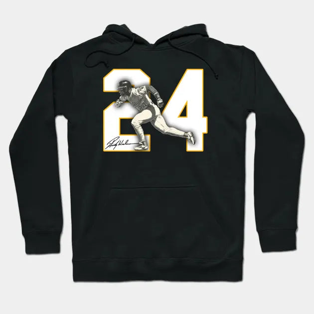 Rickey Henderson 24 Oakland Athletics Hoodie