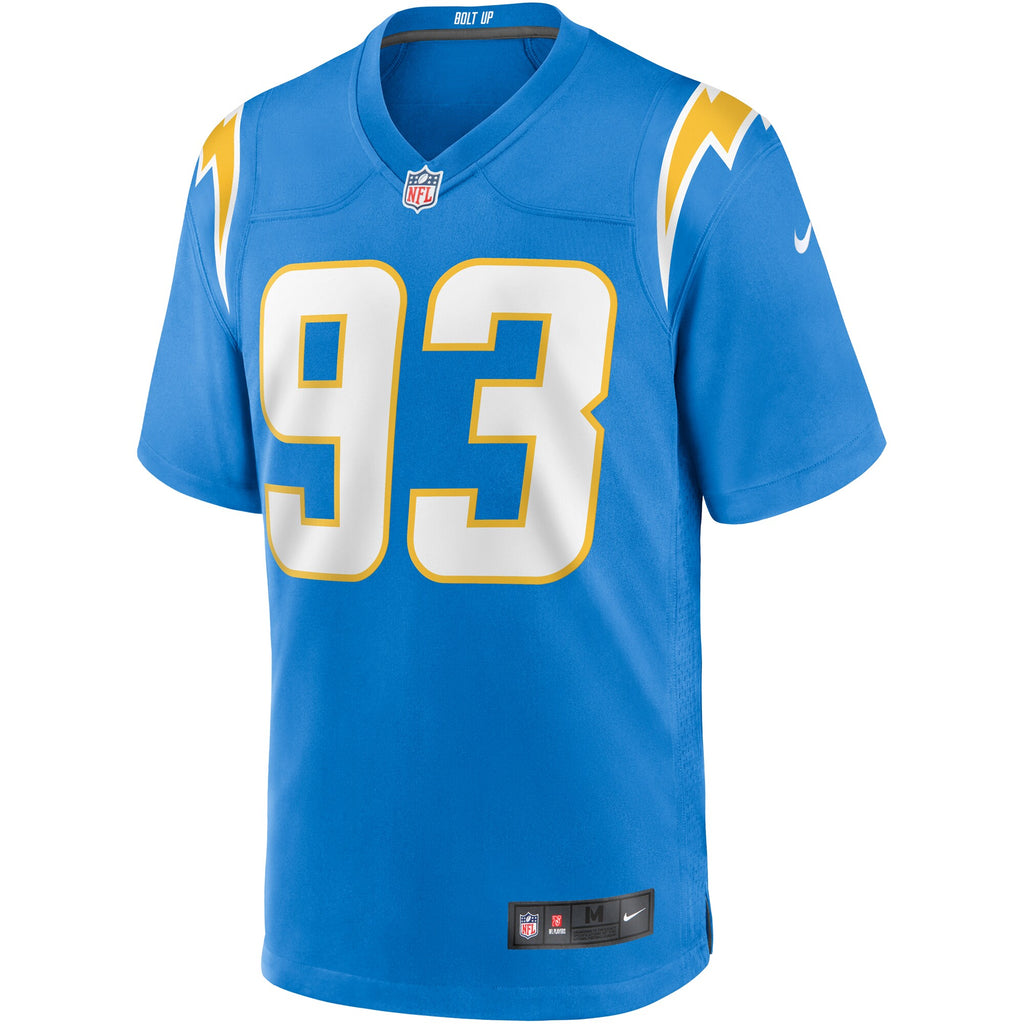 Justin Jones Los Angeles Chargers Game Jersey - Powder Blue