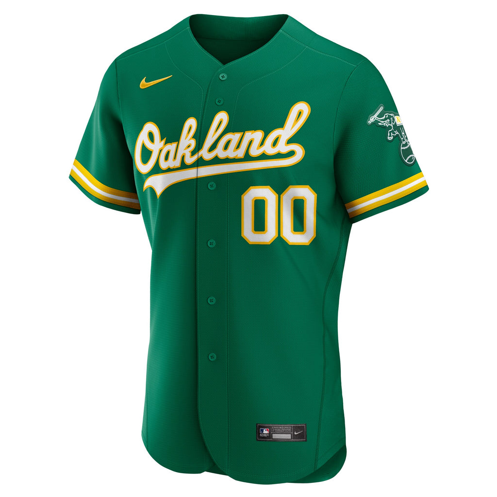 Oakland Athletics Alternate Authentic Custom Jersey - Kelly Green