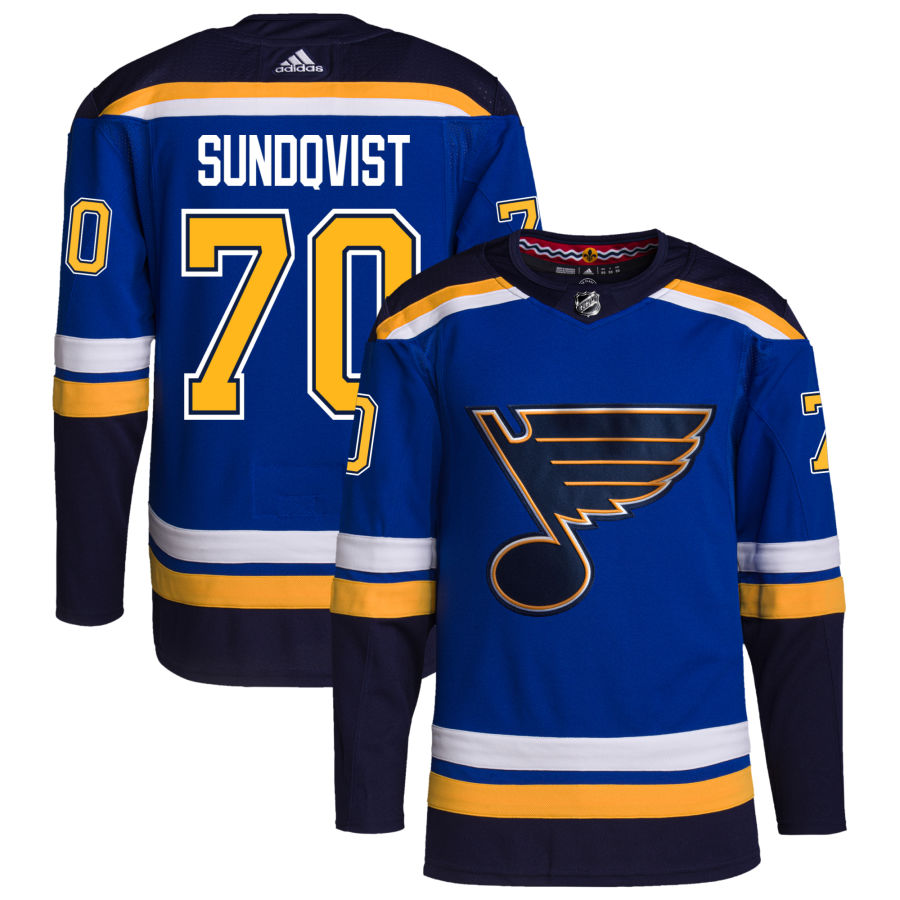 Oskar Sundqvist St. Louis Blues Home Authentic Pro Jersey - Royal