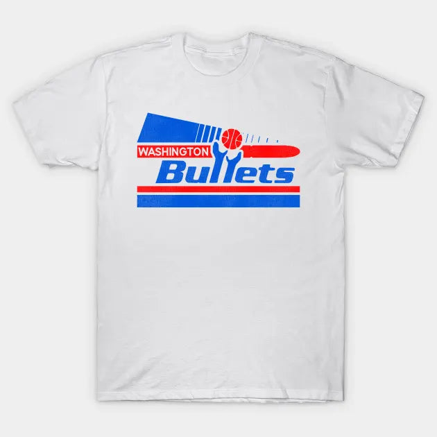 Defunct Washington Bullets Pennant 80S Pennant T-Shirt