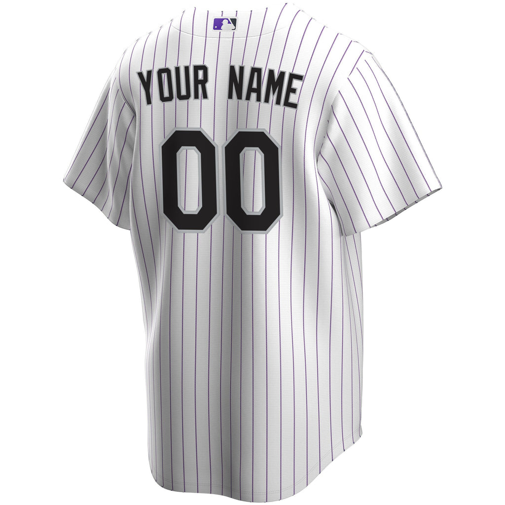 Colorado Rockies Home Replica Custom Jersey - White
