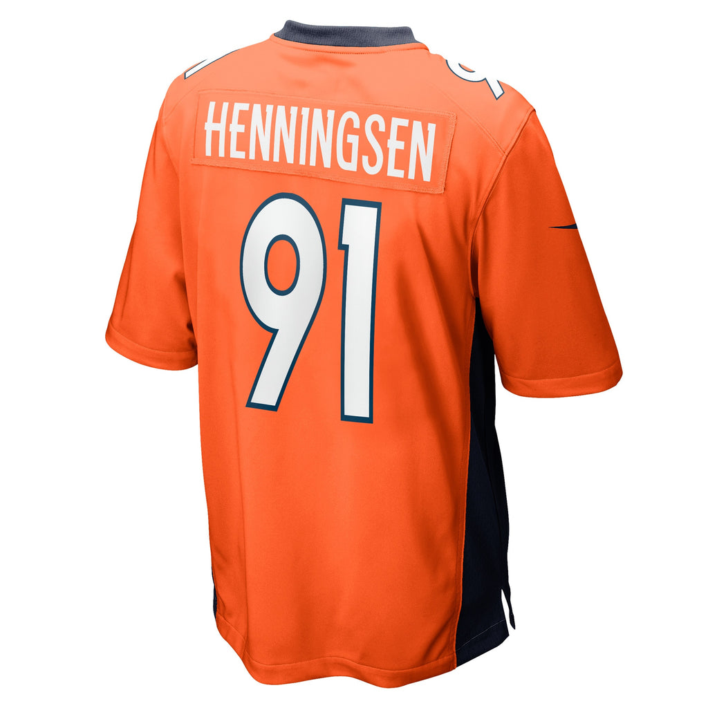 Matt Henningsen Denver Broncos Game Player Jersey - Orange