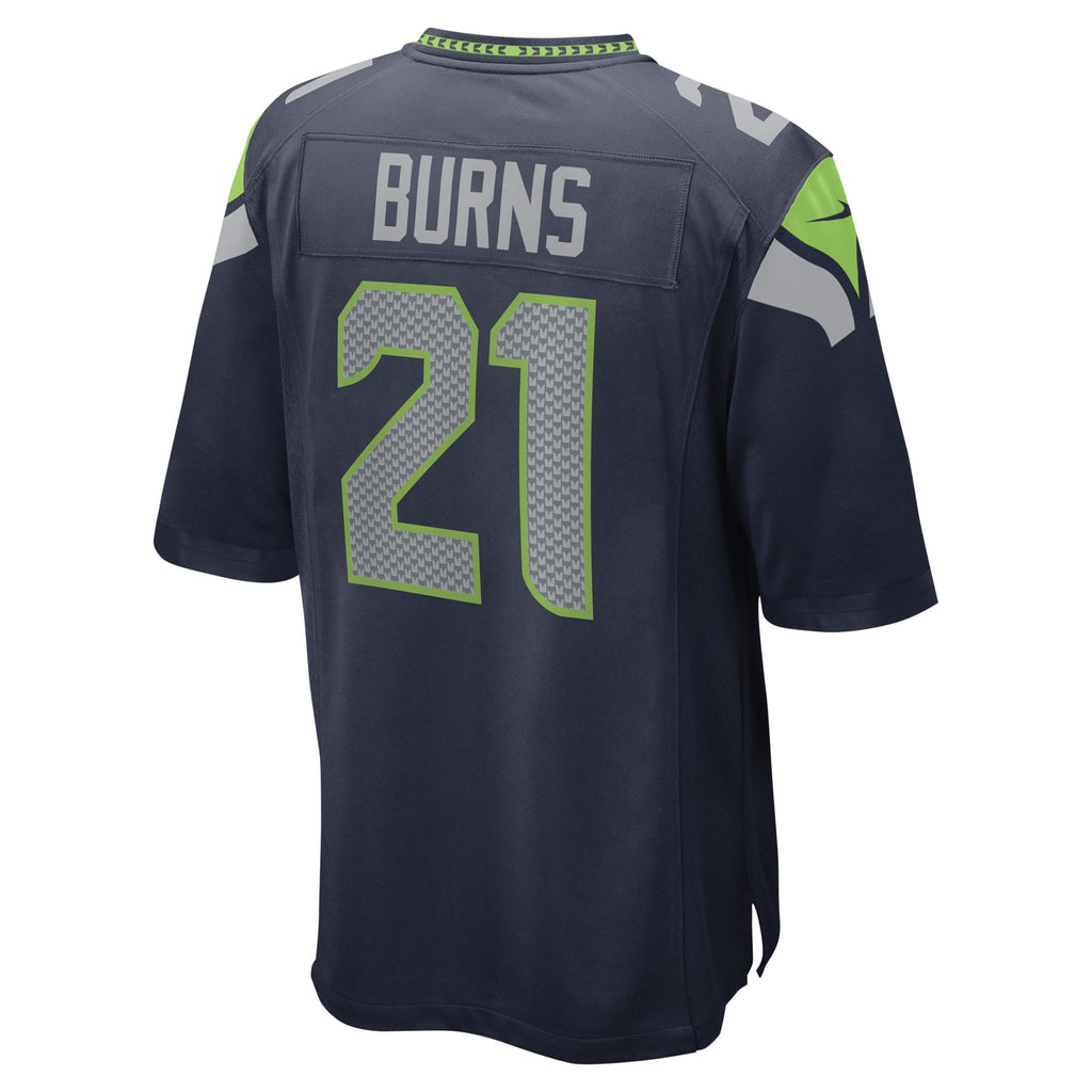 Artie Burns Seattle Seahawks Game Player Jersey - College Navy