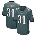 Mario Goodrich Philadelphia Eagles Game Player Jersey - Midnight Green