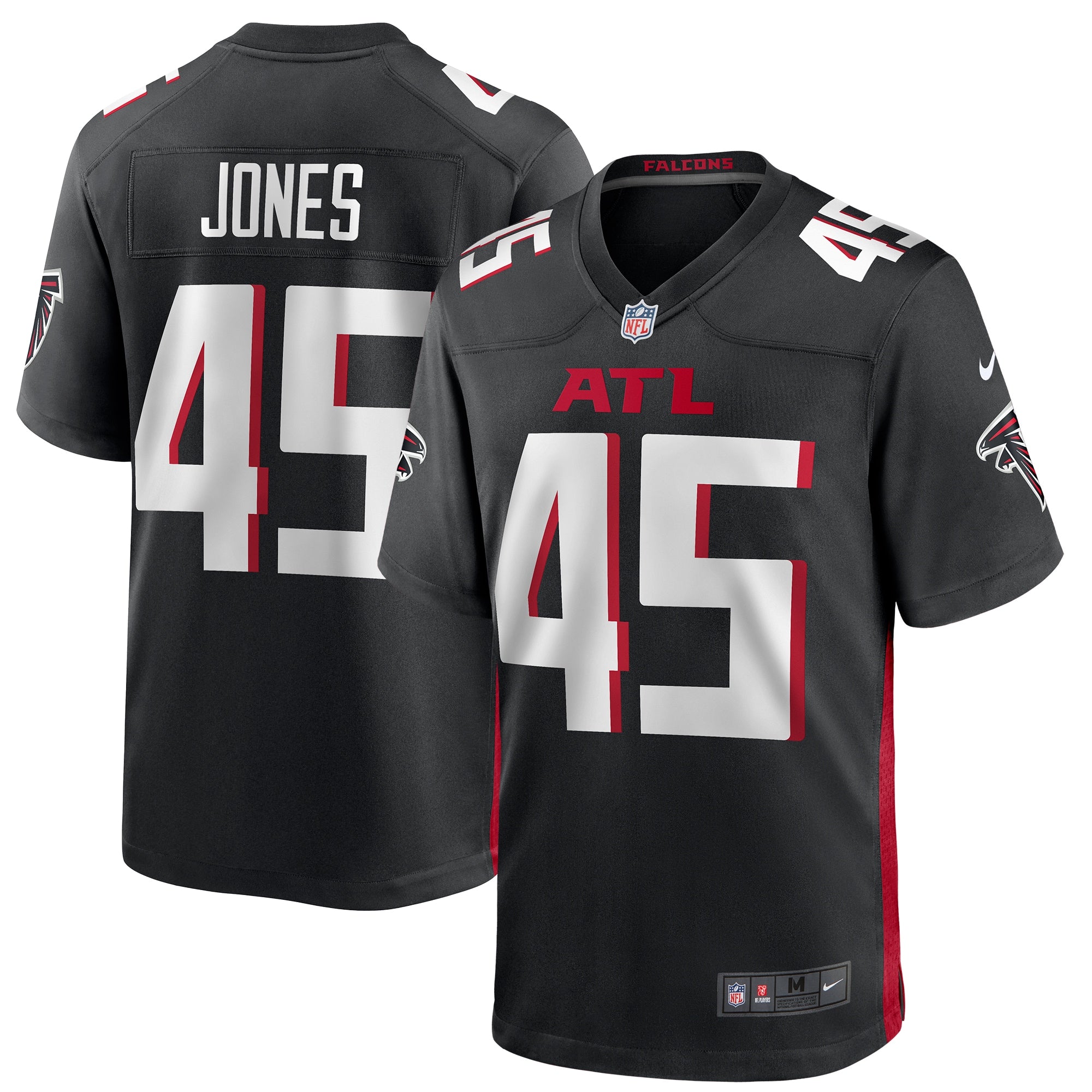 Deion Jones Atlanta Falcons Game Player Jersey - Black