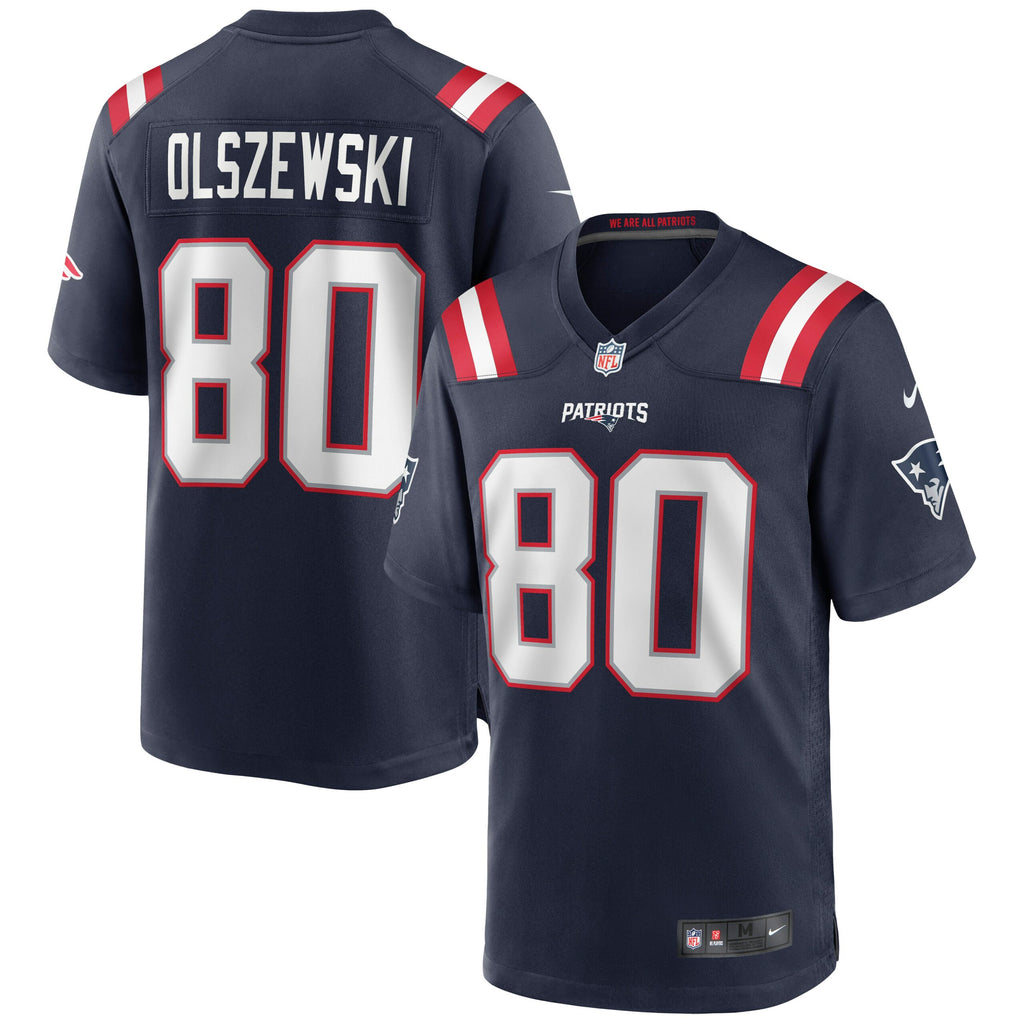 Gunner Olszewski New England Patriots Game Jersey - Navy