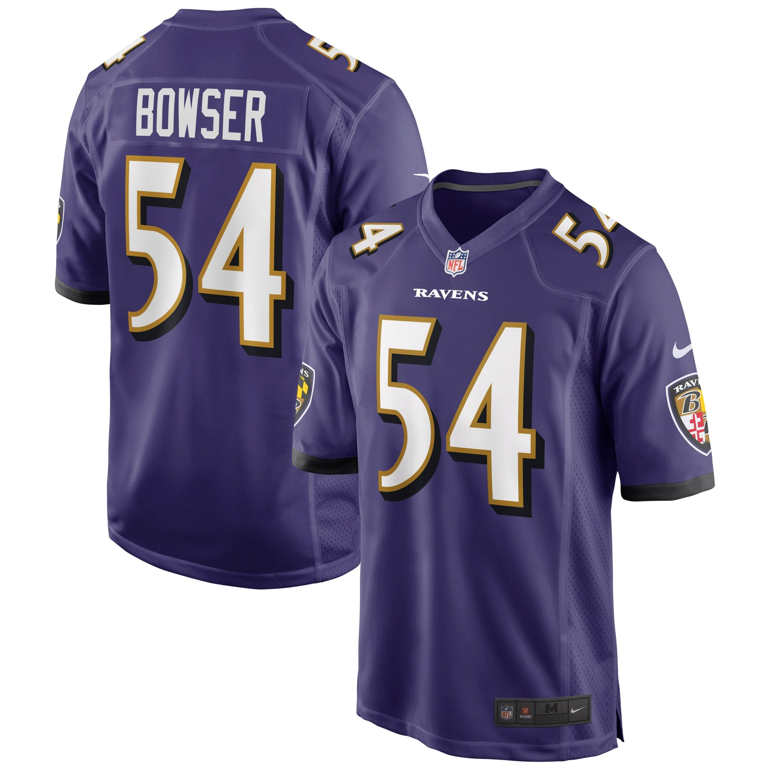 Tyus Bowser Baltimore Ravens Game Player Jersey - Purple