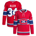 Jake Allen Montreal Canadiens Home Primegreen Authentic Pro Jersey - Red